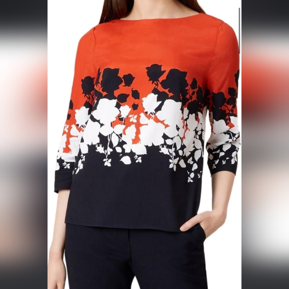 hobbs london/Shirt Women's/Orange Connie Top /Size 4/NWT